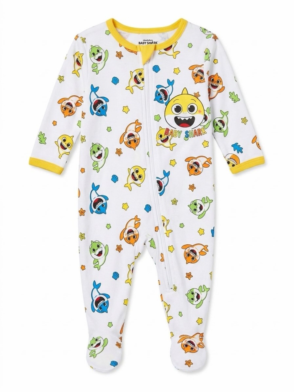 Nickelodeon Baby Shark Footed Pajama One Piece Sleeper 0-3